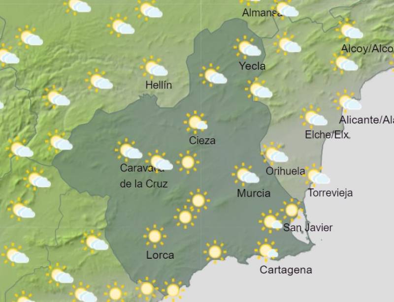 How long and how much it will rain this week: Murcia weather forecast April 22-28