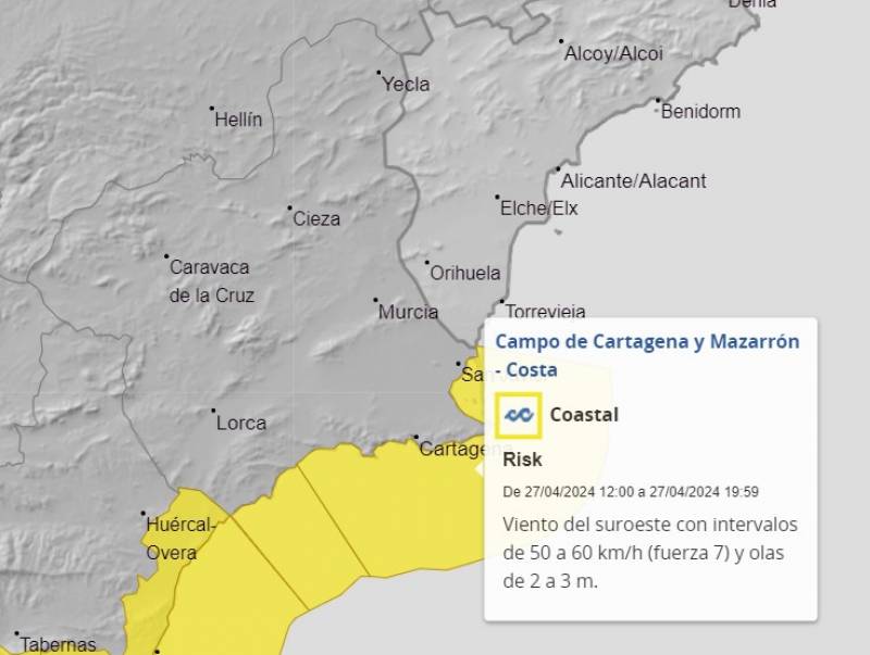 Rain in Murcia this weekend: Weather forecast April 25-28