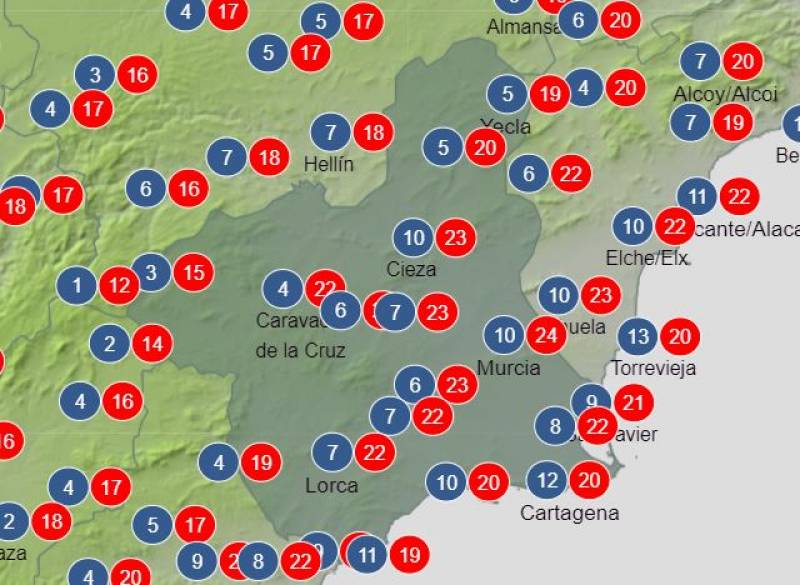 Murcia weekly weather April 29-May 5: More rain forecast