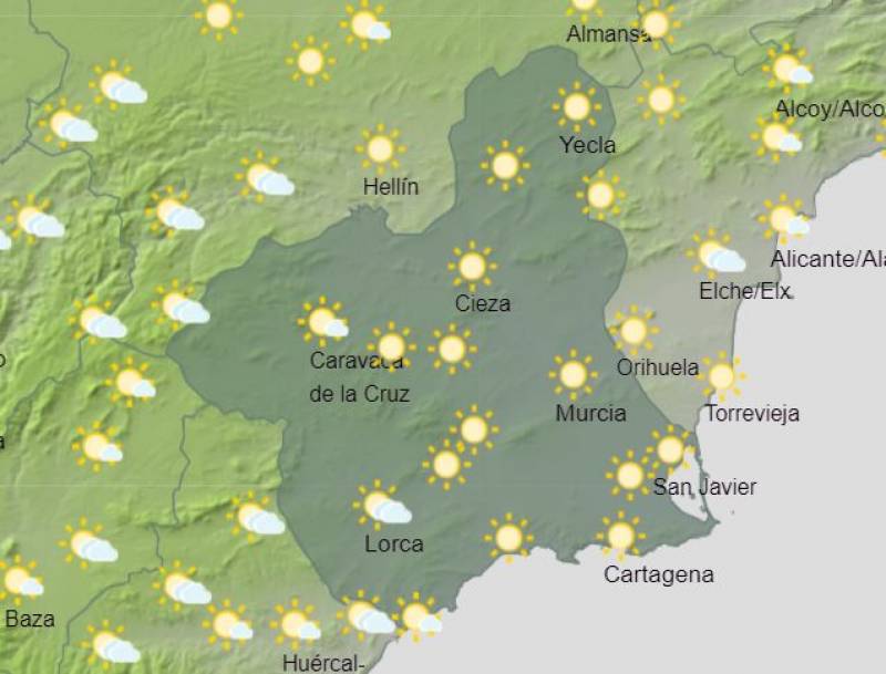 Murcia weekly weather April 29-May 5: More rain forecast