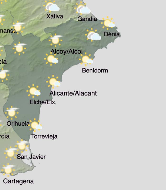 Alicante weekend weather forecast November 21-24: Sunny skies but strong winds