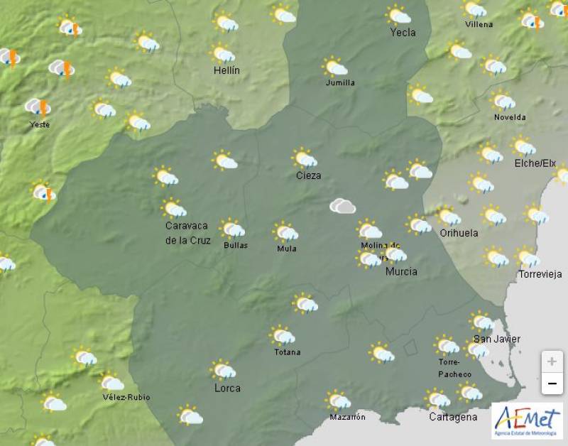 Mostly dry until Easter Sunday: Murcia weather forecast April 17-20