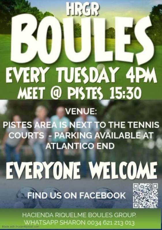 Play boules at Hacienda Riquelme Golf Resort every Tuesday