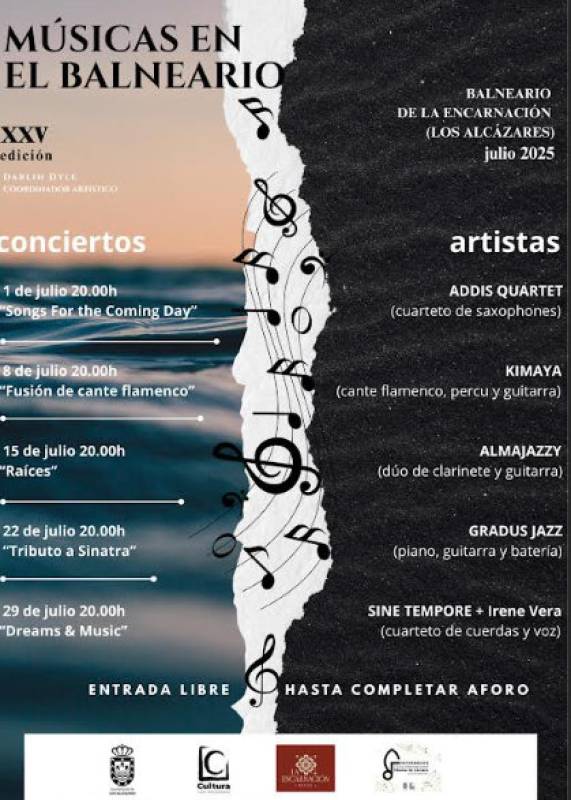 July 15 Free light jazz concert at the Hotel Balneario de la Encarnación in Los Alcázares