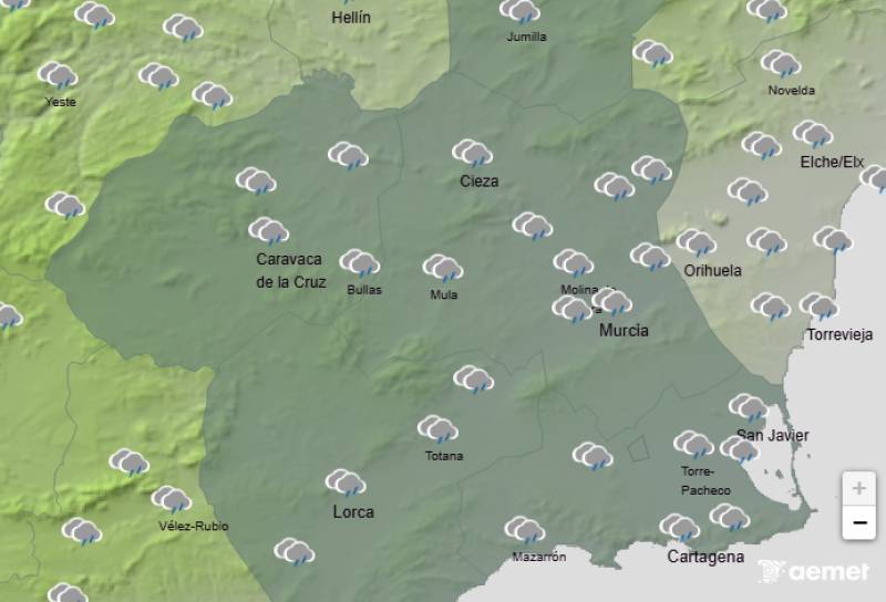 Widespread alerts as more rain batters Murcia: Weather forecast Jan 5-8
