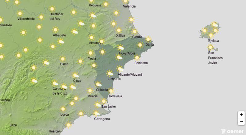 Sunny settled weather to continue: Alicante weekly forecast for February 23-26