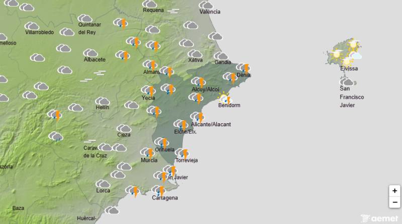 Rainy start to the week before warmer weather returns: Alicante weather forecast March 9-12