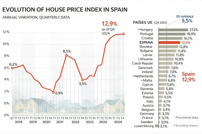 Spain's property prices surge again as rises double the European average